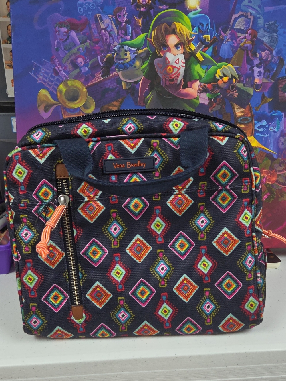 Vera Bradley Men’s Quilted Travel Bag in Multicolor Diamond Print